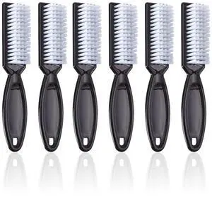 SQULIGT 6Pcs Handle Grip Nail Brush, Hand Fingernail Cleaner Brush Manicure Tools Scrub Cleaning Brushes for Toes and Nails (Black) SQULIGT 6Pcs Handle Grip Nail Brush, Hand Fingernail Cleaner Brush Manicure Tools Scrub Cleaning Brushes for Toes and Nails (Black)