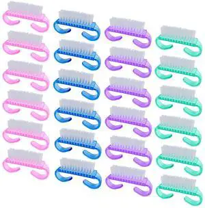 Handle Grip Nail Brush, 24 Pack Small Fingernail Brushes, Hand Scrub Cleaning Brush Kit for Nails and Toes Women Men, Multicolor Handle Grip Nail Brush, 24 Pack Small Fingernail Brushes, Hand Scrub Cleaning Brush Kit for Nails and Toes Women Men, Multicolor