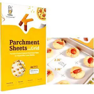 Katbite 12x16 Inch Parchment Paper Sheets with Grid Lines, Precut Baking Paper, Non-Stick & Heavy Duty, Half Sheet Parchment Paper for Cookies, Cup Cake Baking, Cooking, Air Fryer, Steaming, Grilling Katbite 12x16 Inch Parchment Paper Sheets with Grid Lines, Precut Baking Paper, Non-Stick & Heavy Duty, Half Sheet Parchment Paper for Cookies, Cup Cake Baking, Cooking, Air Fryer, Steaming, Grilling