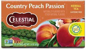 Country Peach Passion Herbal Tea, 20 Tea Bags Box Country Peach Passion Herbal Tea, 20 Tea Bags Box
