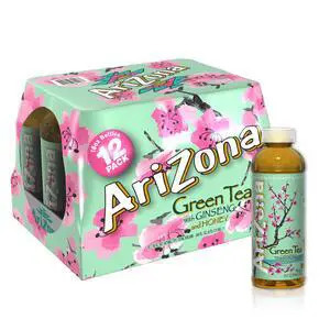 Arizona Green Tea with Ginseng and Honey - 16 Fl Oz (12 Pack) Arizona Green Tea with Ginseng and Honey - 16 Fl Oz (12 Pack)