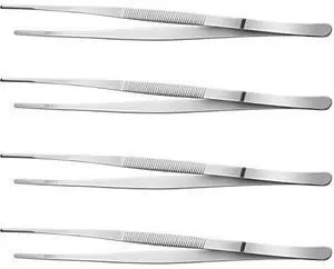 Yaomiao 4 Packs Bar Tweezers Long Garnish Tongs Bar Tweezers Stainless Steel Korean Bbq Tongs for Bartender Cocktail Cooking Food(Silver,8 Inch) Yaomiao 4 Packs Bar Tweezers Long Garnish Tongs Bar Tweezers Stainless Steel Korean Bbq Tongs for Bartender Cocktail Cooking Food(Silver,8 Inch)
