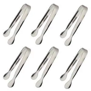 6PCS Ice Tongs Mini Sugar Tongs 4.25Inch Stainless Steel Kitchen Utensils Set,Small Serving Tong and Tiny Kitchen Tong for Appetizers,Tea Party, Coffee Bar, Desserts by Sunenlyst (Silver) 6PCS Ice Tongs Mini Sugar Tongs 4.25Inch Stainless Steel Kitchen Utensils Set,Small Serving Tong and Tiny Kitchen Tong for Appetizers,Tea Party, Coffee Bar, Desserts by Sunenlyst (Silver)