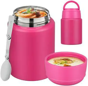 HAWEEK Insulated Soup Thermo 16oz- Insulated Food Jar,Thermo for Hot Food Kids,Vacuum Food Thermo Stainless Steel with Spoon for Hot Food Container and Hot Lunch Box HAWEEK Insulated Soup Thermo 16oz- Insulated Food Jar,Thermo for Hot Food Kids,Vacuum Food Thermo Stainless Steel with Spoon for Hot Food Container and Hot Lunch Box