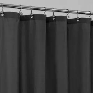 Waterproof Fabric Shower Curtain Soft Hotel Quality - 3 Magnets at Bottom, Premium Black Shower Curtain Liner for Bathroom, Light-Weight Cloth & Washable - 72x72, Black Waterproof Fabric Shower Curtain Soft Hotel Quality - 3 Magnets at Bottom, Premium Black Shower Curtain Liner for Bathroom, Light-Weight Cloth & Washable - 72x72, Black