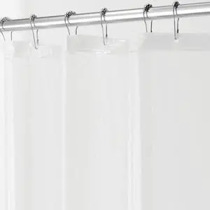 Waterproof PEVA Plastic Shower Curtain Liner for Use Alone or With Fabric Curtain, 72 x 72, Clear Waterproof PEVA Plastic Shower Curtain Liner for Use Alone or With Fabric Curtain, 72 x 72, Clear