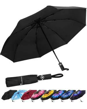 Travel Umbrella for Rain, Windproof Automatic Compact Umbrella, UV Sun Protection, Lightweight Waterproof Travel Size for Backpack & Car, Factory Direct Travel Umbrella for Rain, Windproof Automatic Compact Umbrella, UV Sun Protection, Lightweight Waterproof Travel Size for Backpack & Car, Factory Direct