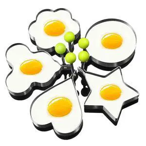 Egg Ring Molds for Cooking 5 Pack Griddle Egg Rings Stainless Steel Egg Cooking Rings Heart, Flower, Star, Micha, Round Pancake Mold Set, Yellow Egg Ring Molds for Cooking 5 Pack Griddle Egg Rings Stainless Steel Egg Cooking Rings Heart, Flower, Star, Micha, Round Pancake Mold Set, Yellow