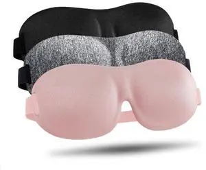 LKY DIGITAL Sleep Mask for Side Sleeper 3 Pack, Blackout 3D Eye Mask for Sleeping, Night Blindfold for Men Women LKY DIGITAL Sleep Mask for Side Sleeper 3 Pack, Blackout 3D Eye Mask for Sleeping, Night Blindfold for Men Women