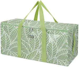 BALEINE Extra Large Storage Tote with Zippers & Carrying Handles, Heavy-Duty Oxford Fabric Moving Bags for Laundry, Space Saving, Storage, Antique Foliage BALEINE Extra Large Storage Tote with Zippers & Carrying Handles, Heavy-Duty Oxford Fabric Moving Bags for Laundry, Space Saving, Storage, Antique Foliage