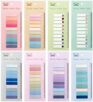 Mr. Pen- Colorful Sticky Tabs, 8 Sets, 1600 pcs, Morandi and Vintage Mr. Pen- Colorful Sticky Tabs, 8 Sets, 1600 pcs, Morandi and Vintage