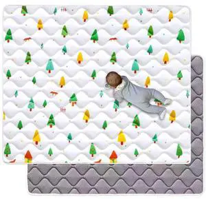 Odorless Premium Foam Baby Play Mat 50" x 50", Soft Microfiber Fabric Crawling Mat for Floor- Comfortable and Hypoallergenic, Non-Slip Cushioned Floor Playpen mat for Infants,Babies,Toddlers Odorless Premium Foam Baby Play Mat 50" x 50", Soft Microfiber Fabric Crawling Mat for Floor- Comfortable and Hypoallergenic, Non-Slip Cushioned Floor Playpen mat for Infants,Babies,Toddlers