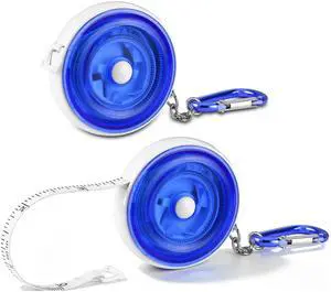 WORKPRO 2-Pack Soft Tape Measure, 60-Inch (150cm) Retractable Measuring Tape for Body Measurements, Sewing, Tailoring, Fabric, Cloth, Knitting and Crafts, Dual-Sided Scales with Carabiner Clip, Blue WORKPRO 2-Pack Soft Tape Measure, 60-Inch (150cm) Retractable Measuring Tape for Body Measurements, Sewing, Tailoring, Fabric, Cloth, Knitting and Crafts, Dual-Sided Scales with Carabiner Clip, Blue