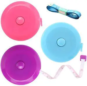Tape Measure Body Measuring Tape, Retractable 60 Inch Soft Mini Measuring Tape, Small Sewing Fabric Tape Measurer for Cloth Waist Medical Nursing Craft(3 Pack/Pink Purple Sky Blue) Tape Measure Body Measuring Tape, Retractable 60 Inch Soft Mini Measuring Tape, Small Sewing Fabric Tape Measurer for Cloth Waist Medical Nursing Craft(3 Pack/Pink Purple Sky Blue)
