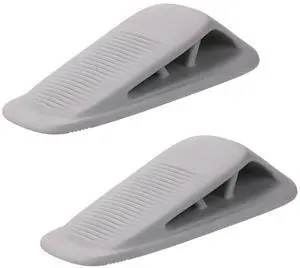 Fursafe&Q Rubber Door Stoppers for Bottom of Door, Door Stop Wedge with Holder, Heavy Duty Doorstops 2 Pack, Wall Protector for Home & Office & School & Commercial Doorstop Keep Open Stack Grey Fursafe&Q Rubber Door Stoppers for Bottom of Door, Door Stop Wedge with Holder, Heavy Duty Doorstops 2 Pack, Wall Protector for Home & Office & School & Commercial Doorstop Keep Open Stack Grey