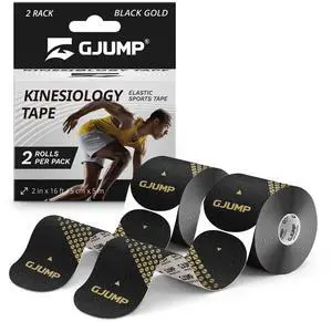GJUMP Kinesiology Tape, Precut Athletic Sports Tape 40 Strips (2 Rolls) GJUMP Kinesiology Tape, Precut Athletic Sports Tape 40 Strips (2 Rolls)