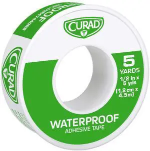 Curad Waterproof Adhesive Tape, 1/2 In. x 5 Yds., 6 Rolls Curad Waterproof Adhesive Tape, 1/2 In. x 5 Yds., 6 Rolls