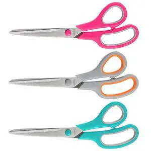 Scissors All Purpose,8.5'' Scissors for office Bulk 3-Pack Stainless Steel Sharp for Home School Sewing Fabric Craft Supplies Scissors All Purpose,8.5'' Scissors for office Bulk 3-Pack Stainless Steel Sharp for Home School Sewing Fabric Craft Supplies