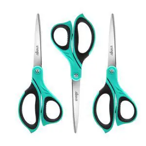 LIVINGO Scissors All Purpose Heavy Duty - 3 Pack 8.5 Blue Sharp Shears for Office Home and School Crafting Sewing Cutting Paper Fabric LIVINGO Scissors All Purpose Heavy Duty - 3 Pack 8.5 Blue Sharp Shears for Office Home and School Crafting Sewing Cutting Paper Fabric