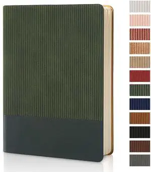 TSFPapier Lined Journal Notebook for Work College Ruled Notebook 5.79" x 8.27" A5 PU Leather Daily Journaling Notebook 216 Pages for Women Men Daily Writing Business School Travel Gift (Dark Green) TSFPapier Lined Journal Notebook for Work College Ruled Notebook 5.79" x 8.27" A5 PU Leather Daily Journaling Notebook 216 Pages for Women Men Daily Writing Business School Travel Gift (Dark Green)