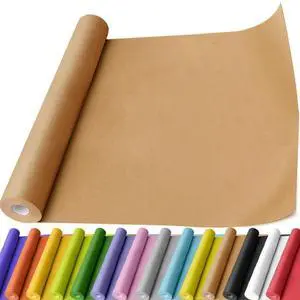 PerkHomy Brown Kraft Paper Roll 17.5" x 600" (50') for Gift Wrapping Bulletin Board Craft Art Bouquet Flower Packing Moving Shipping Floor Covering Table 70GSM 50LB (Brown, 17.5" x 50') PerkHomy Brown Kraft Paper Roll 17.5" x 600" (50') for Gift Wrapping Bulletin Board Craft Art Bouquet Flower Packing Moving Shipping Floor Covering Table 70GSM 50LB (Brown, 17.5" x 50')