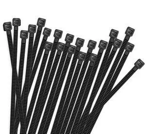 HMROPE 100pcs Cable Zip Ties Heavy Duty 8 Inch, Premium Plastic Wire Ties with 50 Pounds Tensile Strength, Self-Locking Black Nylon Tie Wraps for Indoor and Outdoor HMROPE 100pcs Cable Zip Ties Heavy Duty 8 Inch, Premium Plastic Wire Ties with 50 Pounds Tensile Strength, Self-Locking Black Nylon Tie Wraps for Indoor and Outdoor