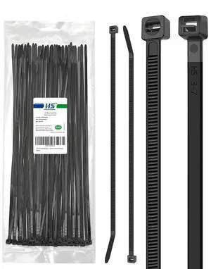 HS UV Protected Zip Ties 12 Inch (100 Pack) Self Locking Strong Plastic Wire Ties 12 Inch Black Nylon Cable Ties 50 LBS,Outdoor Indoor Purpose HS UV Protected Zip Ties 12 Inch (100 Pack) Self Locking Strong Plastic Wire Ties 12 Inch Black Nylon Cable Ties 50 LBS,Outdoor Indoor Purpose