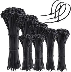 DTOL Cable Ties Assorted Sizes 4+6+8+10+12 Inch Zipties Heavy Duty Plastic Wire Ties UV Resistant Zip Ties Assortment Small Zip Tie Wraps Cord Management for Home, Office, Gardening, 700 Pack Black DTOL Cable Ties Assorted Sizes 4+6+8+10+12 Inch Zipties Heavy Duty Plastic Wire Ties UV Resistant Zip Ties Assortment Small Zip Tie Wraps Cord Management for Home, Office, Gardening, 700 Pack Black