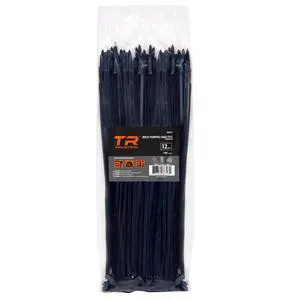 TR Industrial Multi-Purpose UV Resistant Black Cable Ties, 12 inches, 100 Pack TR Industrial Multi-Purpose UV Resistant Black Cable Ties, 12 inches, 100 Pack