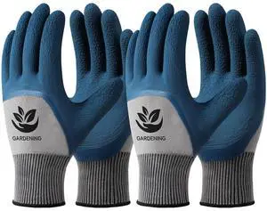Trifabricy 6 Pairs Gardening Gloves, Work Gloves for Men Women, Black&Grey Trifabricy 6 Pairs Gardening Gloves, Work Gloves for Men Women, Black&Grey