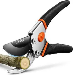VOTREK® 8.5" Bypass Pruning Shears, Jam-Proof Spring Clippers for branches VOTREK® 8.5" Bypass Pruning Shears, Jam-Proof Spring Clippers for branches