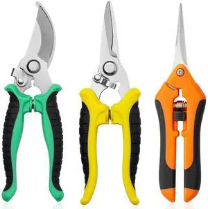 Garden Pruning Shears 3 Pack Gardening Shears Garden Scissors Stainless Steel Plant Flower Scissors Clippers Pruning Shears tijeras de jardinería Garden Pruning Shears 3 Pack Gardening Shears Garden Scissors Stainless Steel Plant Flower Scissors Clippers Pruning Shears tijeras de jardinería