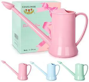 XXXFLOWER 1/2 Gallon Small Indoor Plant Watering Can, 2L Long Spout Removable Nozzle Flower Watering Pot for Office House Indoor GardenPink,67 oz XXXFLOWER 1/2 Gallon Small Indoor Plant Watering Can, 2L Long Spout Removable Nozzle Flower Watering Pot for Office House Indoor GardenPink,67 oz