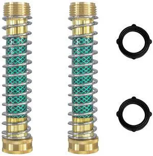 Hourleey Garden Hose Protector, Hose Extension Adapter with Coil Spring, 2 Pack Hourleey Garden Hose Protector, Hose Extension Adapter with Coil Spring, 2 Pack