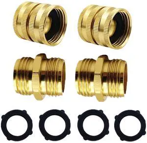EZtar 3/4 Inch Garden Hose Adapter Male to Male Female to Female Connector EZtar 3/4 Inch Garden Hose Adapter Male to Male Female to Female Connector