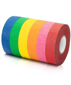 Mr. Pen- Colored Masking Tape, 0.6" x 15 Yards, 6 Pack Mr. Pen- Colored Masking Tape, 0.6" x 15 Yards, 6 Pack