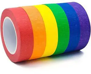 6 Rolls Colored Masking Tapecolored painters tape0.6" x14.3Yard Drafting Tape,Colored Painters Tape for Arts and CraftsLabeling Tape, Paper Tape,DIY Decorative Coding Decoration Teaching Supplies 6 Rolls Colored Masking Tapecolored painters tape0.6" x14.3Yard Drafting Tape,Colored Painters Tape for Arts and CraftsLabeling Tape, Paper Tape,DIY Decorative Coding Decoration Teaching Supplies