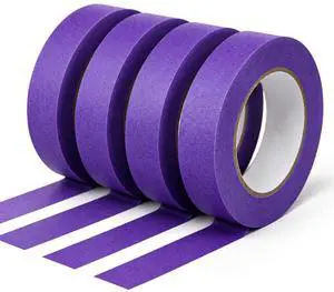 NEOACT 4 Pack Purple Painters Tape, Masking Tape 1 inch x 360FT Total NEOACT 4 Pack Purple Painters Tape, Masking Tape 1 inch x 360FT Total
