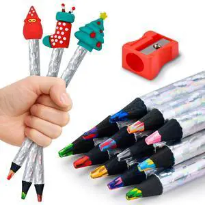 FilmHOO 12Rainbow Colored Pencils,Stocking Stuffers for Kids 4-12 Year Old FilmHOO 12Rainbow Colored Pencils,Stocking Stuffers for Kids 4-12 Year Old