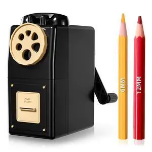 ZMOL Heavy Duty Manual Hand Crank Pencil Sharpener, Desktop, Black ZMOL Heavy Duty Manual Hand Crank Pencil Sharpener, Desktop, Black