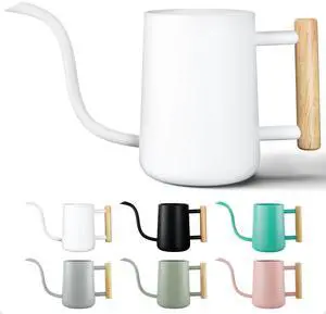 Metal Small Indoor Watering Can with Long Spout & Real Wood Handle, 35oz Metal Small Indoor Watering Can with Long Spout & Real Wood Handle, 35oz