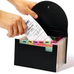 H4D Coupon Receipt Holder, 13 Pocket Accordion File Organizer, 7x4.5 Inches, Black H4D Coupon Receipt Holder, 13 Pocket Accordion File Organizer, 7x4.5 Inches, Black