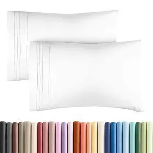 Queen Pillow Cases Set of 2 - Ultra Soft Hotel Quality Pillowcase Covers - Comfy, Cozy & Wrinkle Free - Shrinkage, Stain and Fade Resistant - Machine Washable Pillow Protectors - 2 Piece Set - White Queen Pillow Cases Set of 2 - Ultra Soft Hotel Quality Pillowcase Covers - Comfy, Cozy & Wrinkle Free - Shrinkage, Stain and Fade Resistant - Machine Washable Pillow Protectors - 2 Piece Set - White