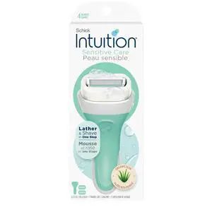 Schick Intuition Razors for Women with Sensitive Skin | 1 Razor & 2 Intuition Razor Blades Refill with Organic Aloe Schick Intuition Razors for Women with Sensitive Skin | 1 Razor & 2 Intuition Razor Blades Refill with Organic Aloe