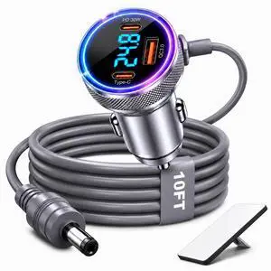 JOMARIUS 4-in-1 Starlink Mini Car Adapter, 10FT Starlink Mini Power Cable | 12V-24V cigarette lighter adapter with voltage display, dual 45W USB-C PD and 35W USB-A ports for cars, trucks and RVs JOMARIUS 4-in-1 Starlink Mini Car Adapter, 10FT Starlink Mini Power Cable | 12V-24V cigarette lighter adapter with voltage display, dual 45W USB-C PD and 35W USB-A ports for cars, trucks and RVs