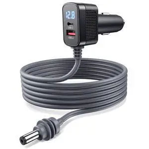 Starlink Mini Power Cable 10FT 3-in-1 Car Charger to DC, 12V-24V Cigarette Lighter Adapter with 36W USB-C PD, USB-A Port, and Digital Voltage Display, for Cars, Trucks, RVs Only for Starlink Mini Starlink Mini Power Cable 10FT 3-in-1 Car Charger to DC, 12V-24V Cigarette Lighter Adapter with 36W USB-C PD, USB-A Port, and Digital Voltage Display, for Cars, Trucks, RVs Only for Starlink Mini