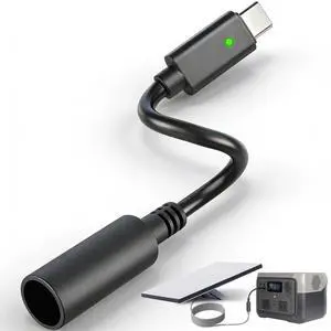 RVSPARK USB C to DC Adapter for Starlink Mini, Type C Male with Green LED Indicator to DC 5521 Female Power Cord Connector,Starlink Mini Accessories Compatible with USB-C PD 65W/100W/140W RVSPARK USB C to DC Adapter for Starlink Mini, Type C Male with Green LED Indicator to DC 5521 Female Power Cord Connector,Starlink Mini Accessories Compatible with USB-C PD 65W/100W/140W