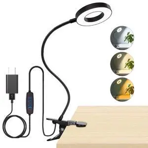 Brokimis Clip on Light LED Reading Book Study Eye Protection Desk Lamp | 3 Color Modes 10 Brightness 360° Flexible Gooseneck Student Dormitory Office Desk Lamp at Night in Bed Brokimis Clip on Light LED Reading Book Study Eye Protection Desk Lamp | 3 Color Modes 10 Brightness 360° Flexible Gooseneck Student Dormitory Office Desk Lamp at Night in Bed
