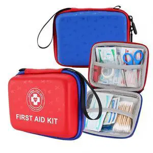 Small First Aid Kit - 165 Piece Dual-Color Emergency Medical Kit with Hard Shell & Fluorescent Exterior Coating, Emergency First Aid Kit for Home, Car, Travel, Hiking & Outdoor(Red/Blue) Small First Aid Kit - 165 Piece Dual-Color Emergency Medical Kit with Hard Shell & Fluorescent Exterior Coating, Emergency First Aid Kit for Home, Car, Travel, Hiking & Outdoor(Red/Blue)