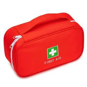 Jipemtra Red First Aid Bag Empty Travel Rescue Pouch First Responder Storage Medicine Emergency Bag for Car Home Office Kitchen Sport Outdoors (Red with Handle Green Print) Jipemtra Red First Aid Bag Empty Travel Rescue Pouch First Responder Storage Medicine Emergency Bag for Car Home Office Kitchen Sport Outdoors (Red with Handle Green Print)